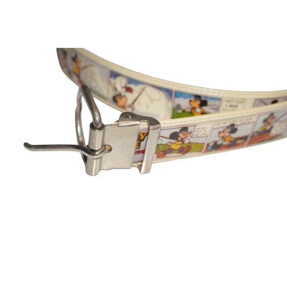 Vintage Disney Mickey Mouse Comic Strip Belt Kids / Youth 1980s Valprint PVC - Picture 6 of 12